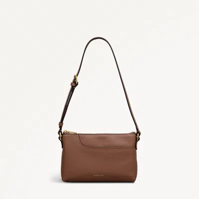 Radley London Womens Leather Pockets Mini Ziptop Ew Shoulder - Tan Mini In Brown