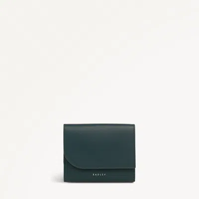 Radley London Womens Leather Pockets Small Trifold Purse - Green Small