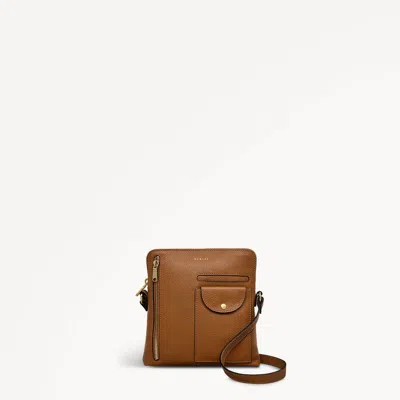 Radley London Womens Leather Ridge Park Small Ziptop Crossbody - Tan Small In Brown