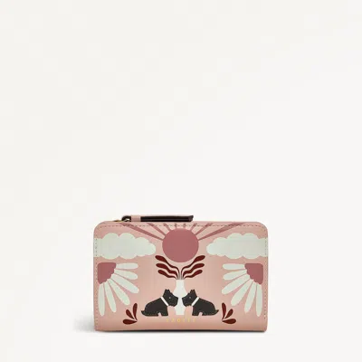 Radley London Womens Leather Rising Sun Medium Bifold Wallet - Pink Medium