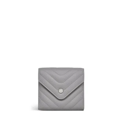 Radley London Womens Leather Rowe Avenue Medium Flapover Purse - Grey Medium In Gray