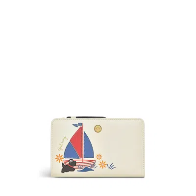 Radley London Womens Leather Sail Away Medium Bifold Purse - White Medium