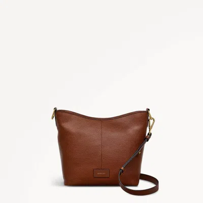 Radley London Womens Leather Southwark Lane Small Ziptop Crossbody - Brown Small