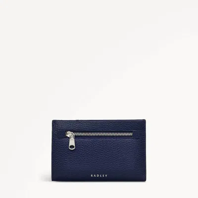 Radley London Womens Leather Sunny Dene - Protect Medium Bifold Purse - Blue Medium