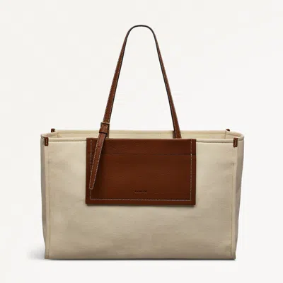 Radley London Womens Leather The Burlington Large Ziptop Tote - Natural Large In Brown