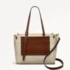 Radley London Womens Leather The Burlington Medium Ziptop Grab - Natural Medium In Brown