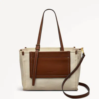 Radley London Womens Leather The Burlington Medium Ziptop Grab - Natural Medium In Brown