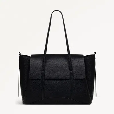 Radley London Womens Leather The Chancery Large Flapover Shoulder Black Large Flapover Shoulder - Black