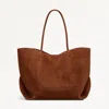 Radley London Womens Leather The Compton - Suede Medium Ziptop Shoulder - Copper Medium In Brown
