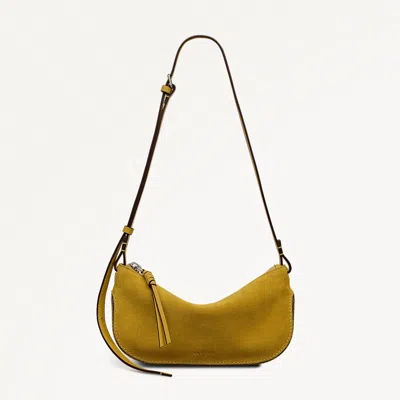 Radley London Womens Leather The Iris - Suede Small Ziptop Cross Body - Gold Small