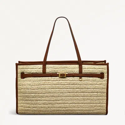 Radley London Womens Leather The Library Large Open Top Tote - Natural Large In Brown