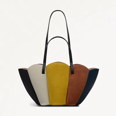 Radley London Womens Leather The Lily - Patchwork Small Open Top Grab - Gold Small