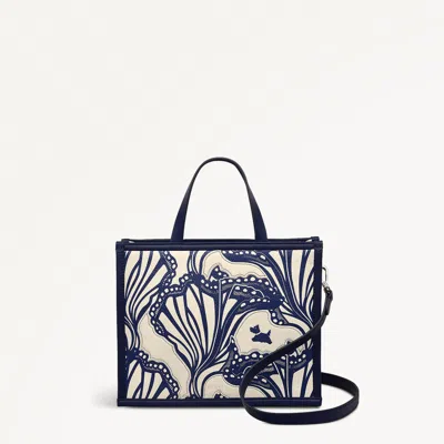 Radley London Under Sea Small Zip Top Grab Bag In Blue