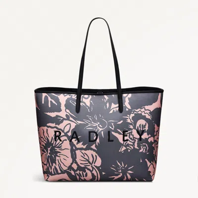 Radley London Womens Southwell Gardens - Floral Large Open Top Tote - Black Large