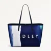 Radley London Womens Southwell Gardens - Stripe Large Open Top Tote - Navy Large In Blue