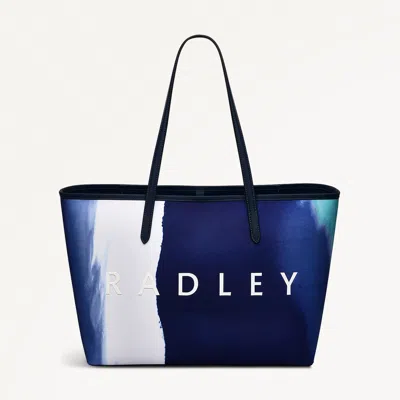 Radley London Womens Southwell Gardens - Stripe Large Open Top Tote - Navy Large In Blue