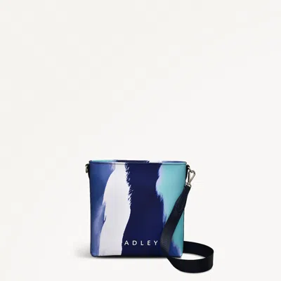 Radley London Womens Southwell Gardens - Stripe Small Ziptop Cross Body - Navy Small In Blue