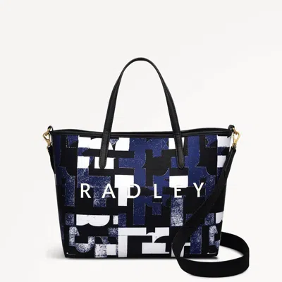 Radley London Womens Southwell Gardens-abstract Geo Open Top Grab - Blue Medium