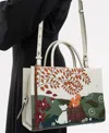 Radley London Woodland Wander Small Leather Zip Top Grab Bag In Multi