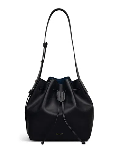 Radley London York Mews Small Drawstring Shoulder Bag In Black