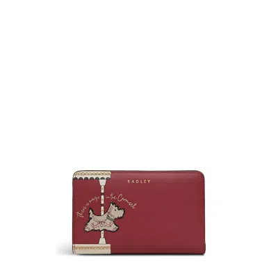Radley Magic Carousel Medium Bifold Wallet In Burgundy