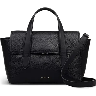 Radley Mayfair Lane Small Flapover Satchel Bag In Black