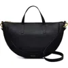 Radley Merchant Hall Medium Top Zip Leather Satchel In Black