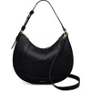 Radley Merchant Hall Small Crescent Leather Shoulder Bag In Black