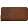Radley Mount Row Lizard Embossed Zip Continental Wallet