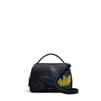 Radley Nature Blooms Small Ziptop Crossbody Bag In Black