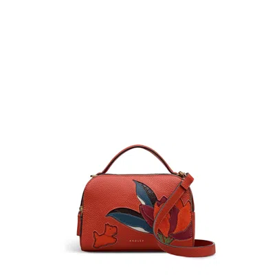 Radley Nature Blooms Small Ziptop Crossbody Bag In Red