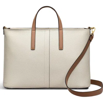 Radley Newton Ave Leather Tote Bag In Gray