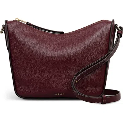 Radley Oak Street Medium Ziptop Crossbody Bag In Burgundy