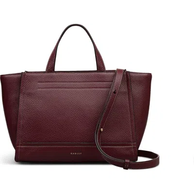 Radley Oak Street Medium Ziptop Satchel Bag In Burgundy