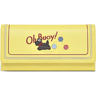 Radley Oh Buoy! Large Flap Leather Wallet In White