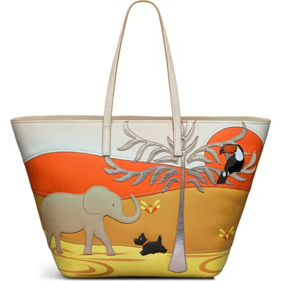 Radley On Safari Large Zip Top Tote Bag In Gray