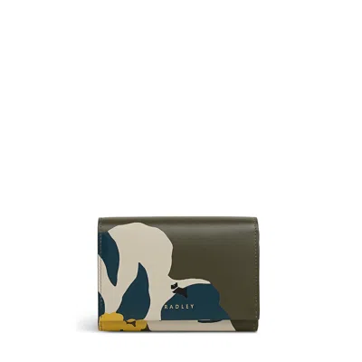 Radley Perfect Poppies Medium Flapover Wallet In Green