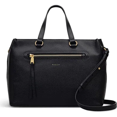 Radley Pickwick Medium Ziptop Satchel Bag In Black