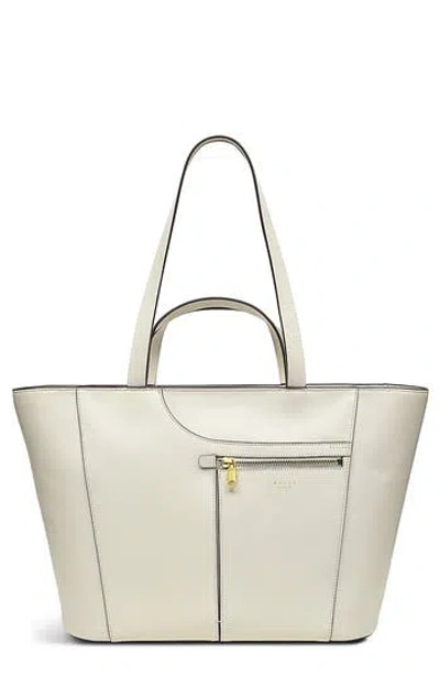 Radley Pockets Icon Zip Leather Tote Bag In Chalk