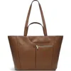 Radley Pockets Icon Zip Leather Tote Bag In Saddle