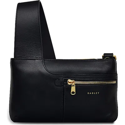 Radley Pockets Mini Zip Leather Crossbody Bag In Black