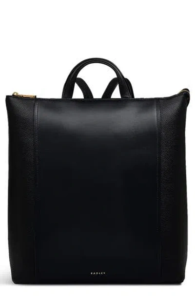 Radley Regents Row Medium Leather Backpack In Black