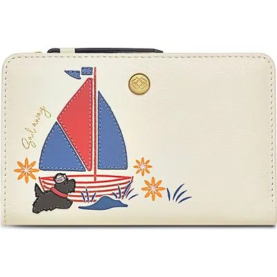 Radley Sail Away Medium Bifold Leather Wallet In Chalk
