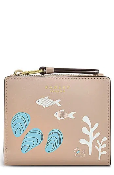 Radley Sea Swimming Bifold Leather Wallet In Multi