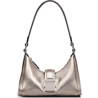 Radley Sloane Metallic Leather Shoulder Bag In Gold