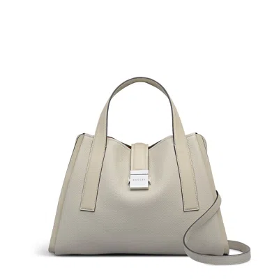Radley London Sloane Mews Medium Ziptop Satchel Bag In Gray