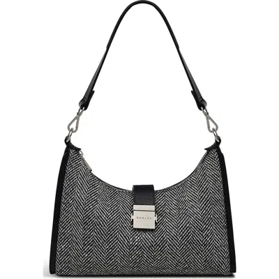 Radley Sloane Street Herringbone Medium Shoulder Bag In Black