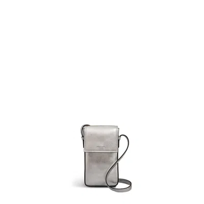 Radley Southland Avenue - Metallic Medium Phone Crossbody Bag In Silver