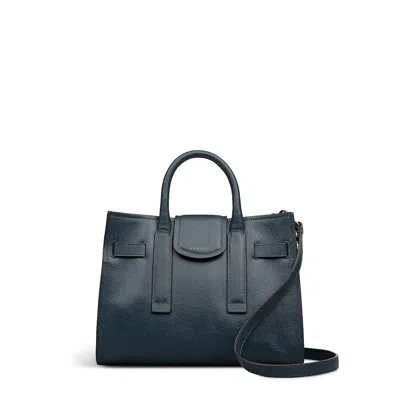 Radley St Pancras Lane - Saffiano Small Open Top Satchel Bag In Blue
