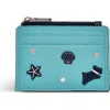 Radley Starfish And Seashells Small  Coin Purse In Blue
